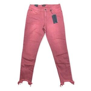 Dear John High Waist Skinny Jeans Ginger Size 30/32 Raw Chewed Hem NWT